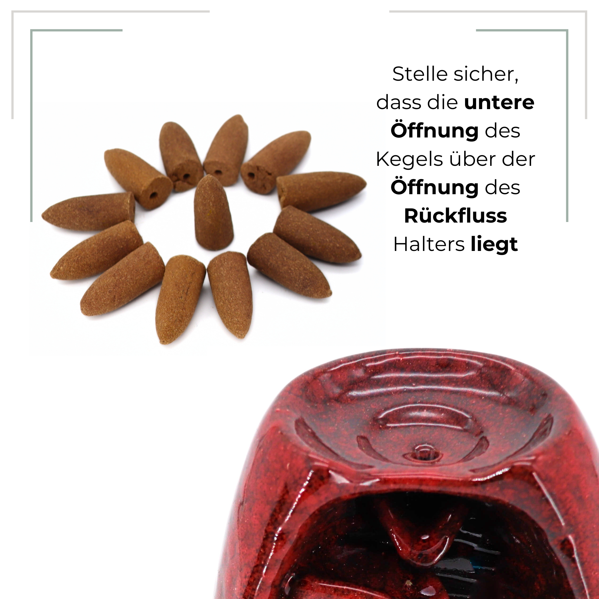 Rückfluss Räucherkegel Starter Set