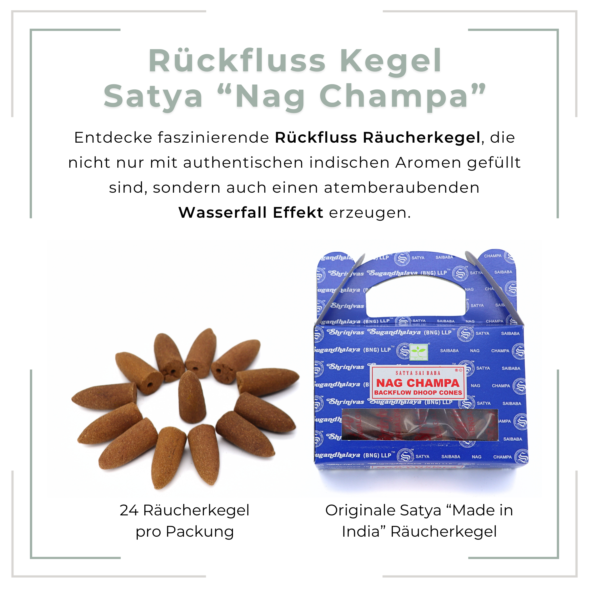 Rückfluss Räucherkegel